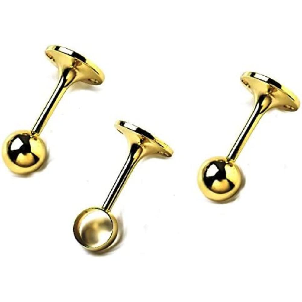 Merriway BH05075 Towel Rail Support Kit EB 2 x End Sockets and 1 x Centre Support 19mm
