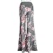 Wide Leg Pants, Kimloog Women Floral Print High Waist Loose Casual Drawstring Trousers (L, Dark Gray)