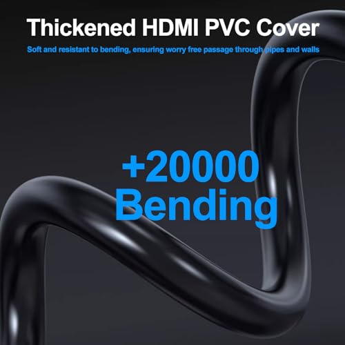HDMI Cable 6 FT 10-Pack, 4K HDMI Computer Cable 6FT, Shielded HDMI 2.0 CL3 Rated Cord for Smart Monitor with Streaming TV, 4K, 1080P@144Hz,ARC & CL3 Rated for Laptop, Monitor, PS5, PS4, Xbox, Soundbar