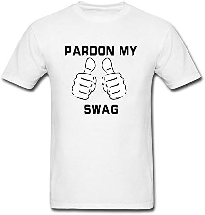 ANDYCO Tees Men Pardon My Swag Thumbs Up Crewneck T Shirts XXL White