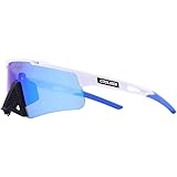 COOLMEN Polarized Sunglasses 3 Lens Cycling Fishing Driving Eyewear Nose pad Replaceable Sport Sunglasses for Men and Women