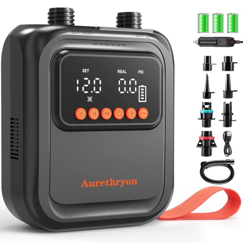 Rechargeable Electric Paddle Board Pump - 20PSI Portable 13500mAh Battery USB-C SUP Air Pump with 50% Faster Inflation for Inflatables, Kayaks, Tents, Boats, Pool