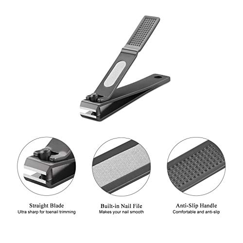 Nail Clippers Set, Ultra Sharp Sturdy Fingernail and Toenail Clipper Cutters with Visibly Tin Case by HAWATOUR - Thumbnail 2