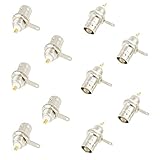 OdiySurveil(TM) 10Pack BNC Female Nut Bulkhead Solder RF Connector Adapters