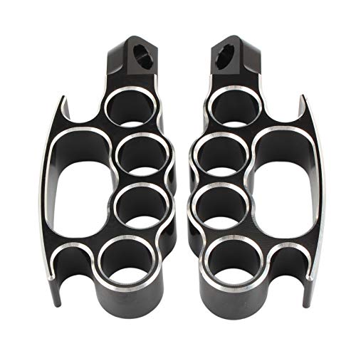 Motorcycle Flying Foot Pegs Black Forward Controls Floorboard Footpegs Footrest For Sportster XL Dyna Softail V-Rod Streetfigher Chopper - Thumbnail 2