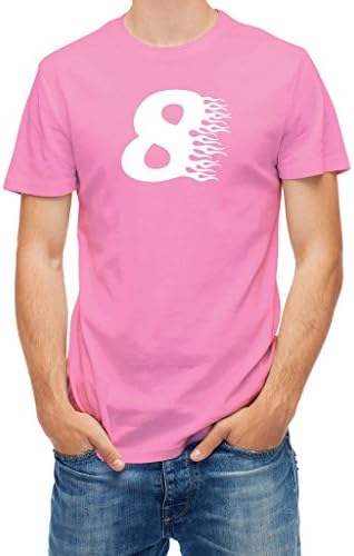 Tshirt Racing Flame Number Eight Pink Orchid L