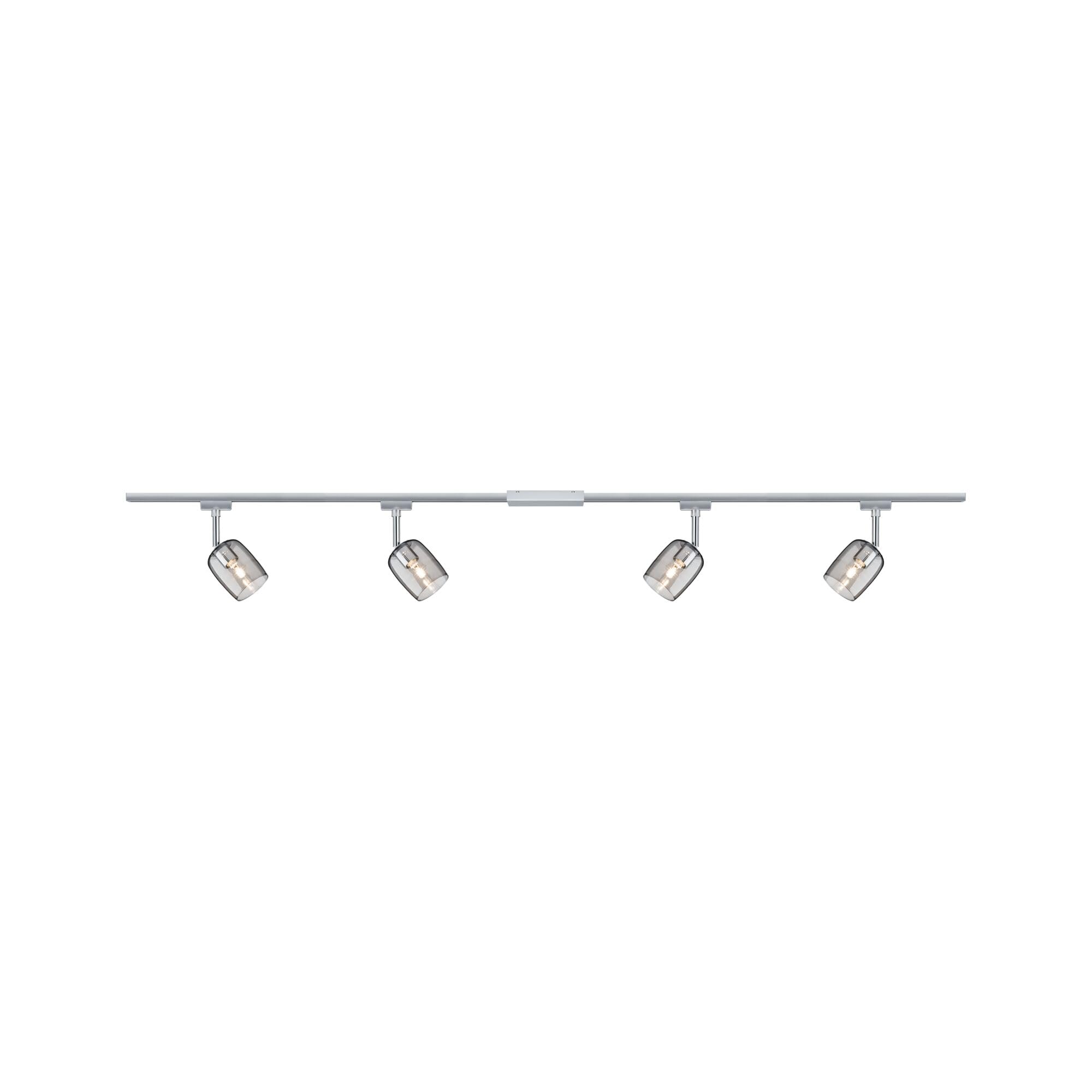 Paulmann 96899 Blossom URail Basic Set G9 max. 4x10W dimmable 230V Chrome matt, Chrome Rail System – Choose Any lamp