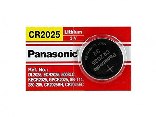 Panasonic ( 2 Pieces - CR2025 + 2 Bonus LED Bulbs ) Lithium Coin Cell Battery