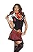 Dreamgirl Women's After School Special Dress, Black/Red/White, X-Small