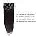 OrderWigsOnline Clip In Human Hair Extensions 100% Virgin Remy Human Hair 7 pieces 100gram/3.6oz Grade 7A For Thin Hair Natural Black