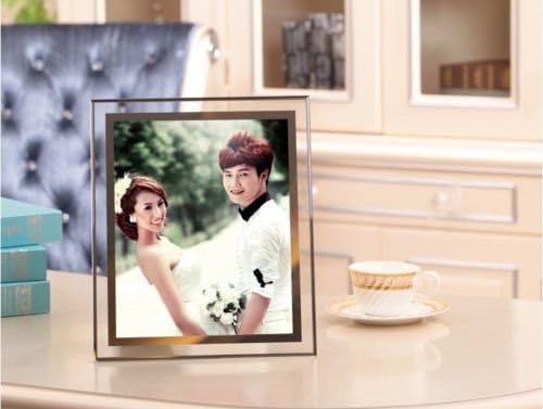 Picture Frame Glass Modern Tabletop Photo Frame For Wedding Gift Home Decor 1 Pcs (8"x10")
