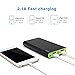 Fritesla 20000mah Power Bank 4USB Portable Charger for Smartphones (Green)