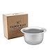 Vikings Blade Luxury Shaving Soap Bowl, Sandblasted Steel for Fast, Thick Lather, Unbreakable, Tactile Texture, Great for Most Pucks & Soaps (GRAND Chairman, 3.55” Diameter)