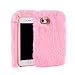 AiKeDuo for iPhone 7/8 4.7 Inch Case, Handmade Bling Crystal Rhinestone Case Cover for iPhone 7 Fur Case Warm Case (Pink)