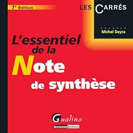 L' essentiel de la note de synthèse