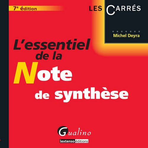 L' essentiel de la note de synthèse