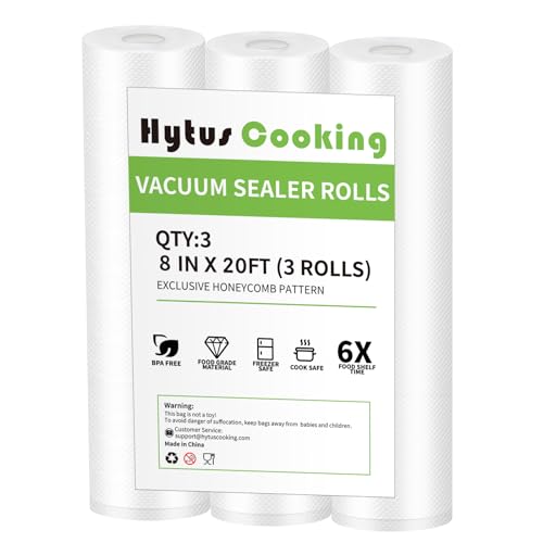 HytusCooking Vacuum Sealer Rolls, 3 Rolls 8