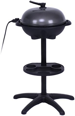 1350W Electric BBQ Grill Griller Without Smoke Outdoor Garden Patio Deck Backyard Yard Camping Picnic Barbecue Cooking Non-stick 4 Temperature Setting Removable Stand For Indoor Cooking