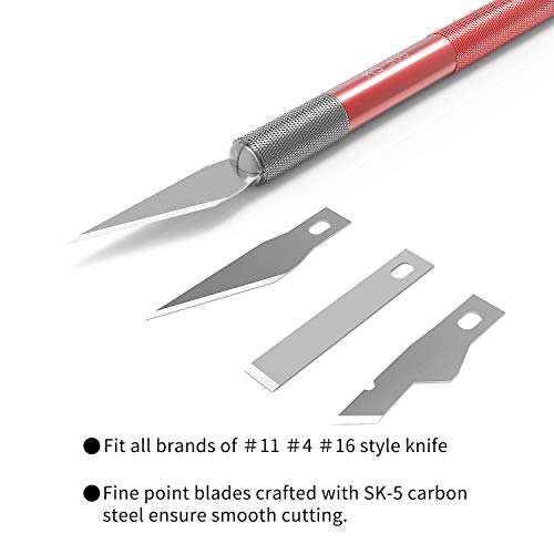 Kaisiking Precision Carving Art Knife Hobby Craft Knife Cutter Utility Kit for Hobby and Art Carving, Scrapbooking Art Creation, Stencil, DIY Art Work Cutting - 3 Different Handles and 30 Blades