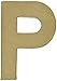 Paper Mache Letter P: 8 x 5.5 x 1 inches