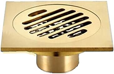 Square Gold Design Copper Washing Machine Shower Drain by Haozailai Professional Floor Drain Stores