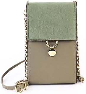 ViSens Mini Leather Crossbody Purse, Multipurpose Cellphone Pouch Wallet Bag (Green)