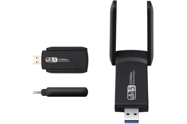 Adaptador Usb Wifi Wireless Dual Band Ac1200 5ghz e 2.4ghz 1200mbps Duas Antena - Qualidade Premium Ezc®