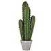 MyGift Artificial 23-Inch Hedge Cactus Plant with Gray Cement Planter
