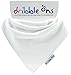 Dribble Ons Baby Bandana Bibs, White