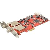 DVBSky S952 PCIe card (low profile) with 2x DVB-S2 tuner (Dual Twin Tuner), CD with windows software