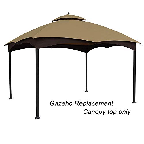 Keymaya Replacement Canopy Top for Lowe's Allen Roth 10X12 Gazebo #GF-12S004B-1 (Khaki)