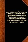 2019 Weekly Planner Shakespeare Quote All The World's A Stage 134 Pages: (Notebook, Diary, Blank Book) (2019 Planners Calendars Organizers Datebooks Appointment Books Agendas) by Distinctive Journals