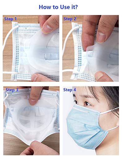 3D Face Bracket Internal Support Frame for Adults and Kids Comfortable Breathing Under Mask Reusable—5 Pcs