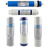 IDS Home 5 Stage Reverse Osmosis RO Water Filters Replacement Set with 50 GPD Membrane