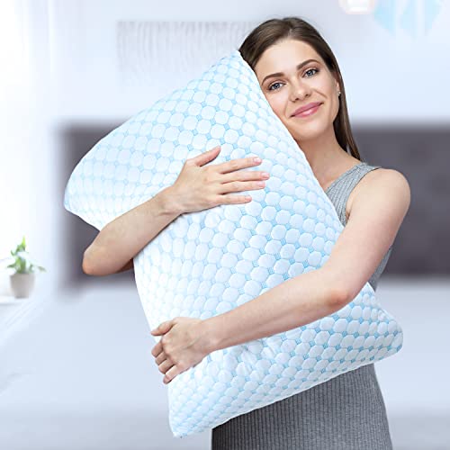 Nestl Cooling Pillow Queen Size Set of 2 Cooling Memory Foam Pillows
