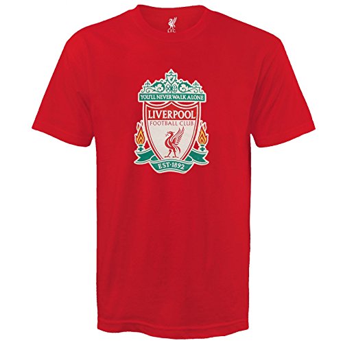 Liverpool Football Club Official Soccer Gift Mens Crest T-Shirt