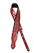 Walker & Williams G-116 Dark Red Strap with Live Oak Tooling & Padded Glove Leather Back For Acoustic, Electric, And Bass Guitars