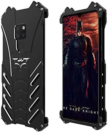 Funit Huawei Mate20 Metal Bumper Case Batman Styple Aluminum Alloy Frame Military Grade Drop Protection Shockproof Armor Shell with Kickstand Heavy Duty Protective Cover for Huawei Mate20 (Black)