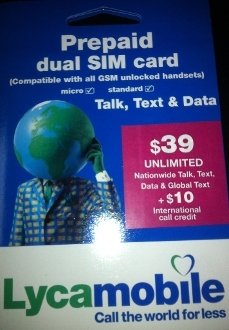 U.S.A Lyca Mobile Prepaid Sim Card $39 Unlimited Talk & Text Data