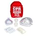 Ever Ready First Aid Adult and Infant CPR Mask Combo Kit with 2 Valves with Pair of Nitrile Gloves & 2 Alcohol Prep Pads - Red primary
