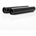 NICEYRIG 4 Inch 15mm Rod for 15mm DSLR Rod Rail Block System, Lens Support, Matte Box, Follow Focus, Black Aluminum Alloy - R049