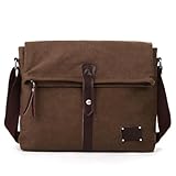 Eshow Men's Retro Casual Canvas Weekend Crossbody Messenger Bag