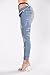 Ermonn Women's High Waist Big Ripped Denim Jeans Stretch Pants