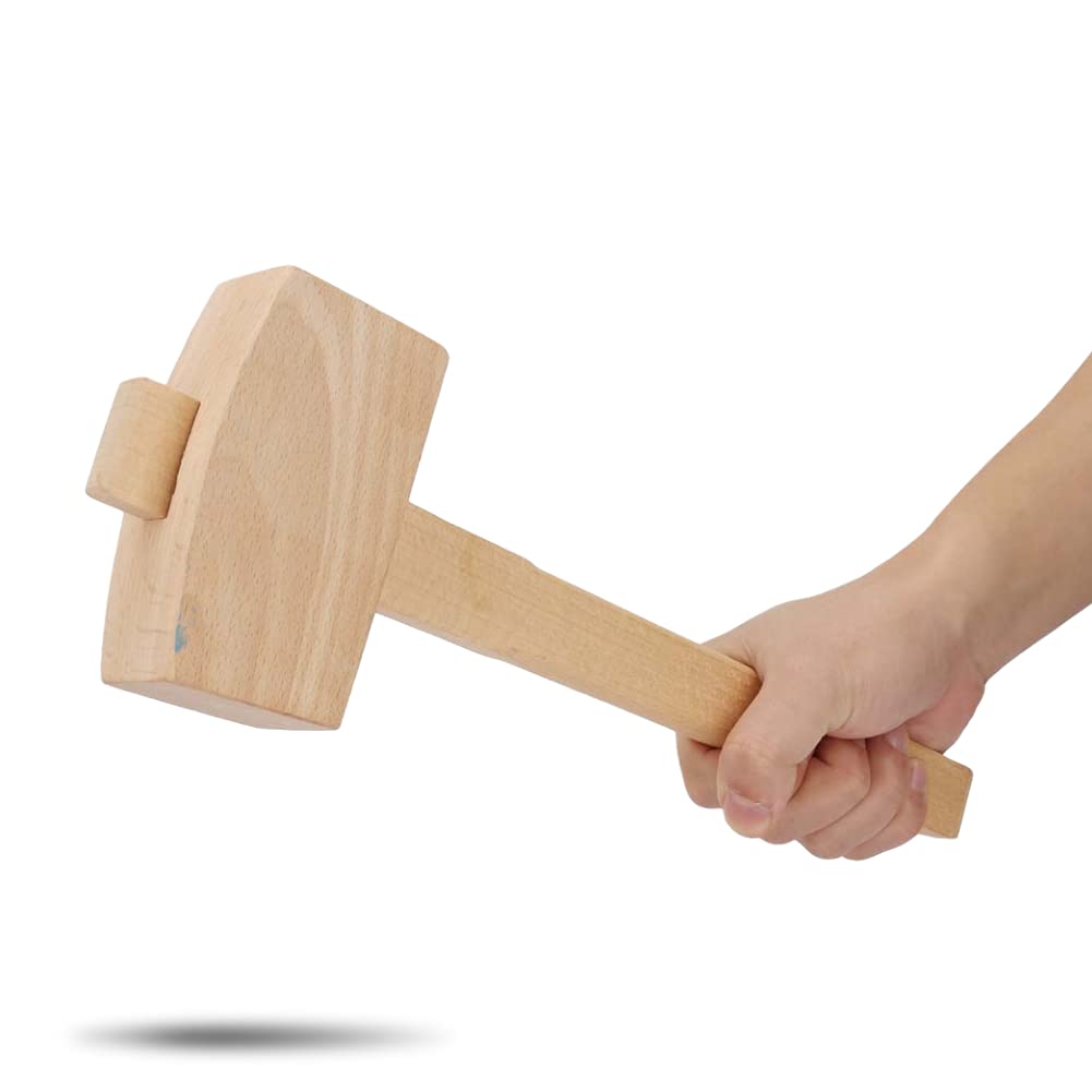 Professional Carpenters' Large Wooden Mallet, Hammer for Woodworking, Chisels (L)
