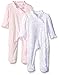 Little Me Girls' Newborn Baby Sweet Lovebirds Pink 2pk Footie One-Piece Sleeper