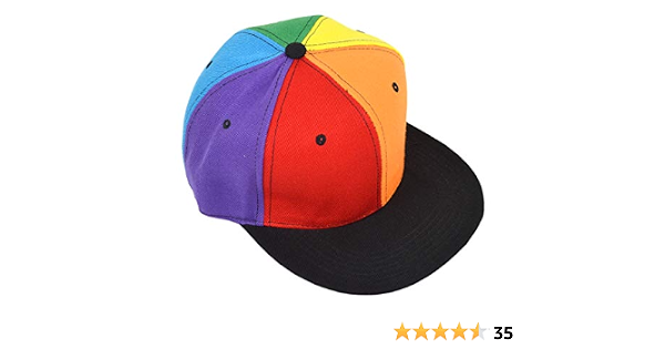 Pride Rainbow Panel Snapback Hat LGBT 
