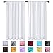 KEQIAOSUOCAI 2 Panels White Sheer Curtains 63 Inches Long Rod Pocket Light Weight Soft Sheer Voile Drapes Curtains for Basement Bathroom Bedroom Living Room Each is 52W x 63L
