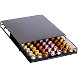 DecoBros Coffee Pod Storage Mesh Nespresso Drawer holder for 56 Capsules, Black