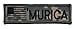 MURICA with USA Flag, Nametape Size 1x3.75 inch Military Patch / Morale Patch - ACU