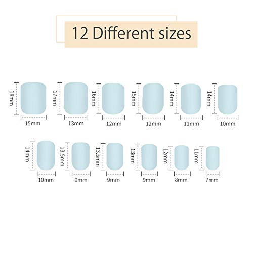 Full Cover False Nails Set Artificial Nails Resin Fake Fashion Nail Art Design Manicure Set with Glue & Nail File & nail Double-sided tape - Medium size 24 PCS